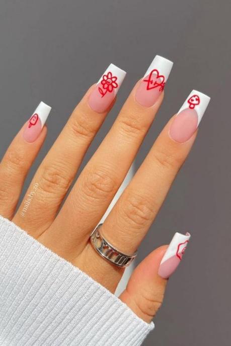 Valentine's Day Nails Simple