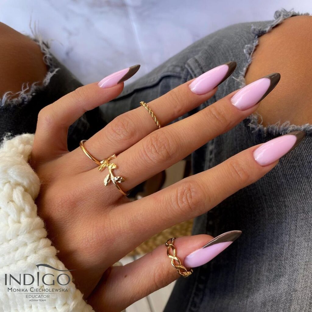 French Tip Nails With Color