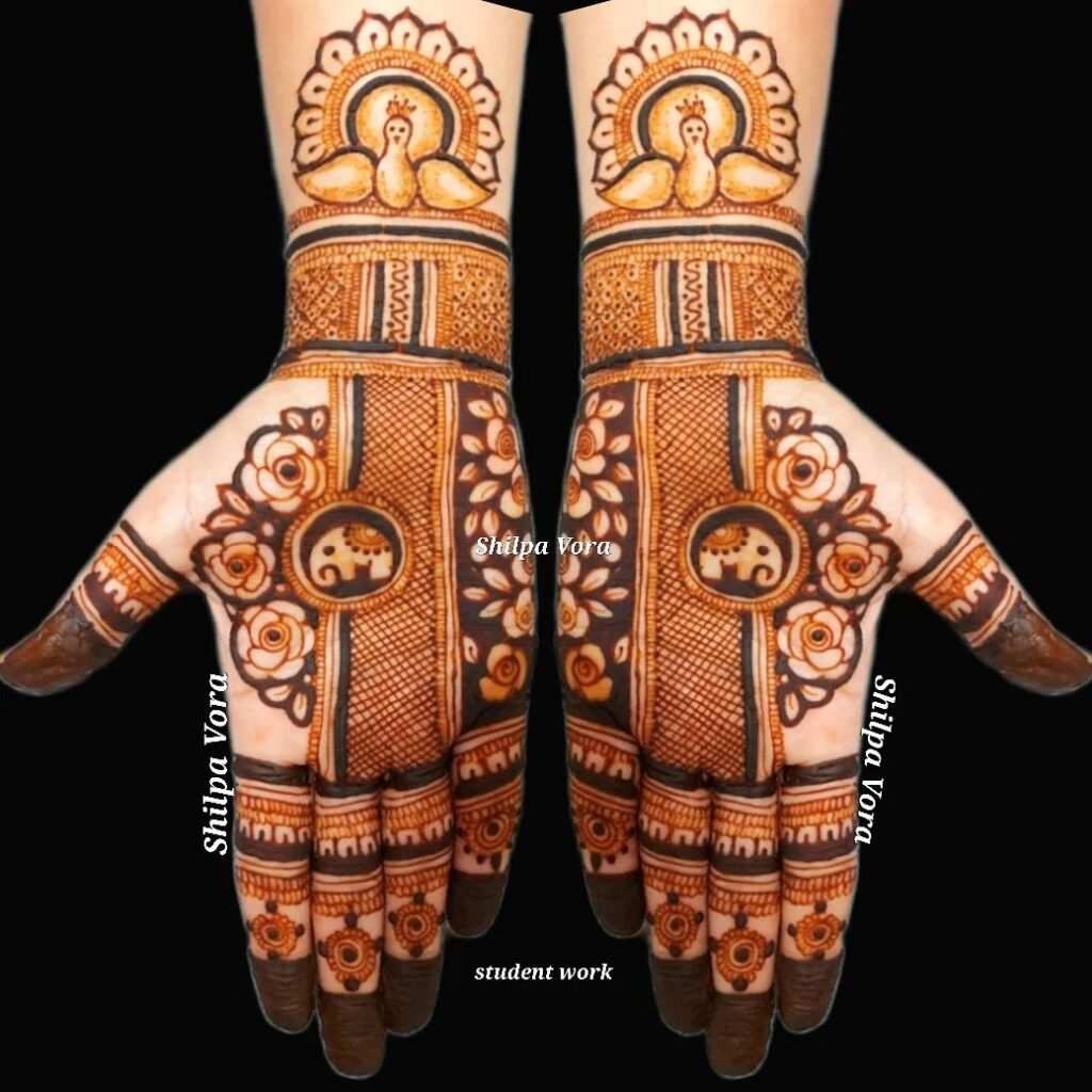 Half Hand Mehndi Design Simple