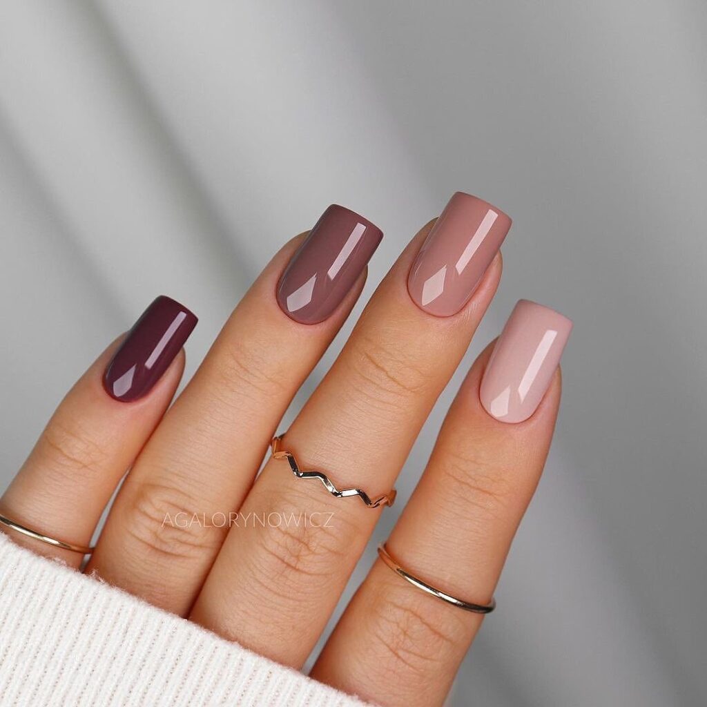 Nude Nails With Design