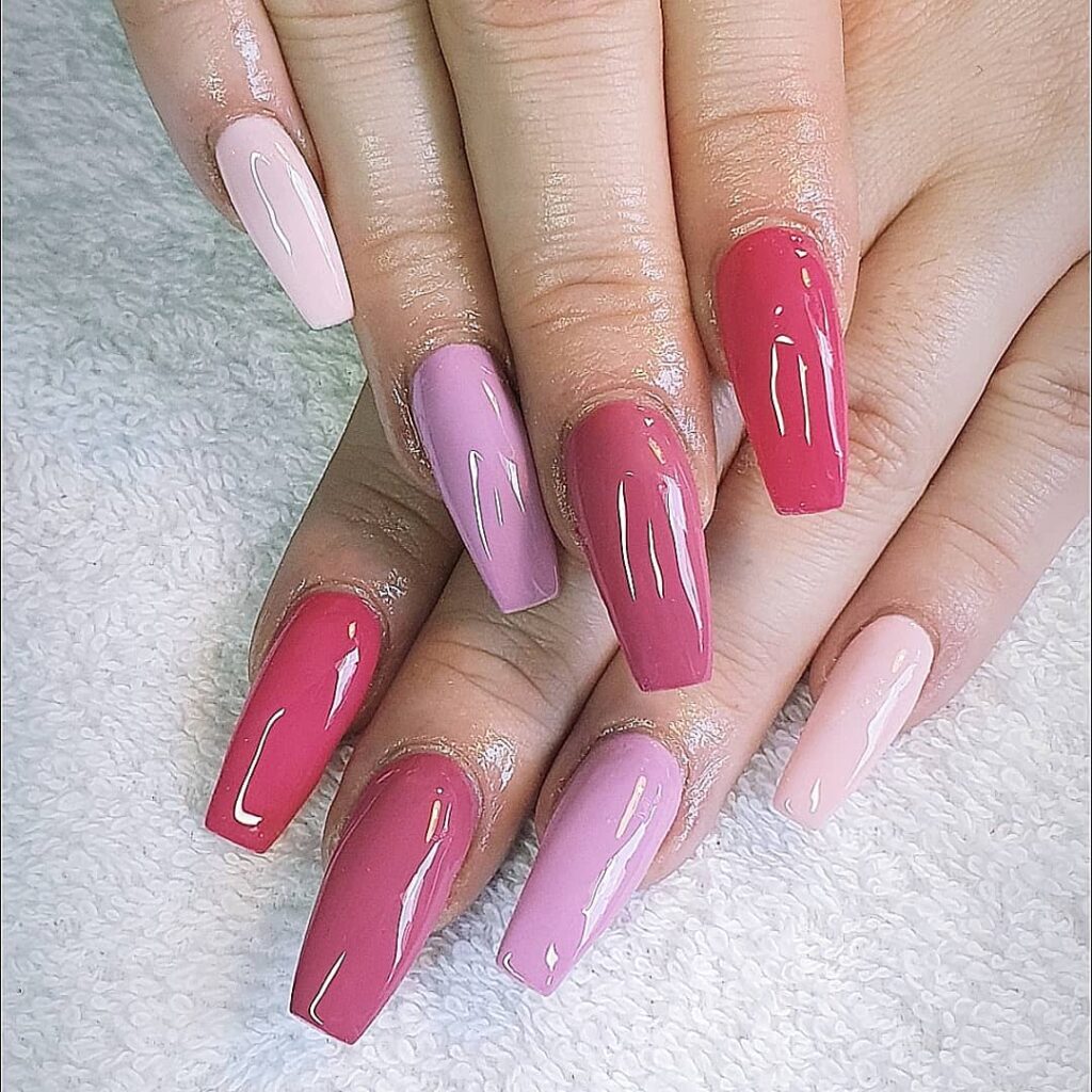 Pink Nail Designs Short