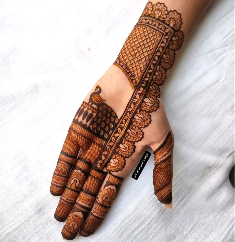 Half Hand Mehndi Design Ideas