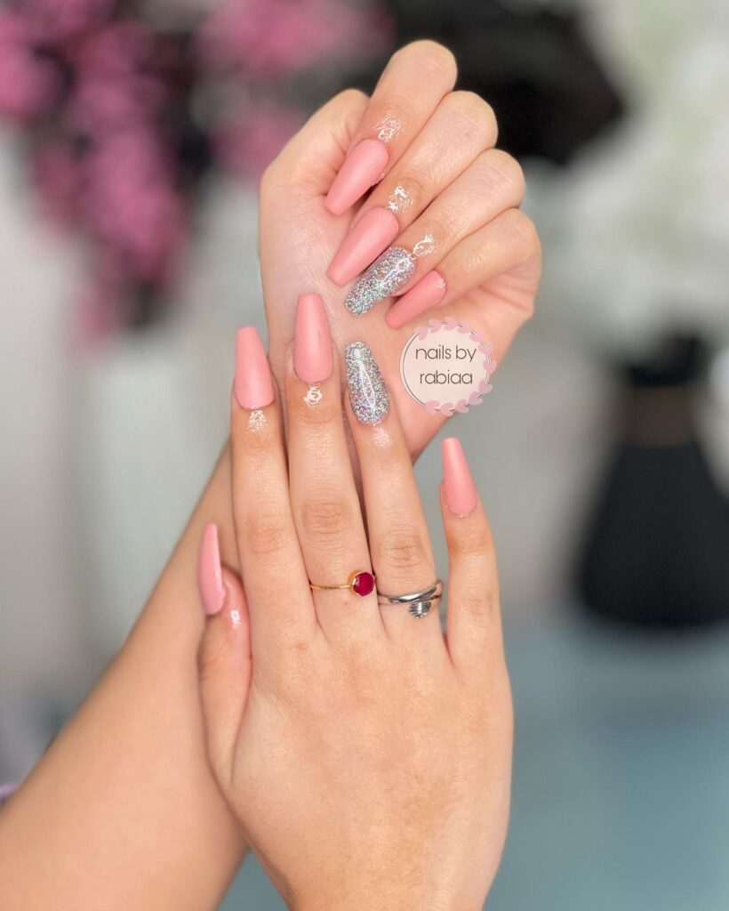 Pink Nail Designs Short