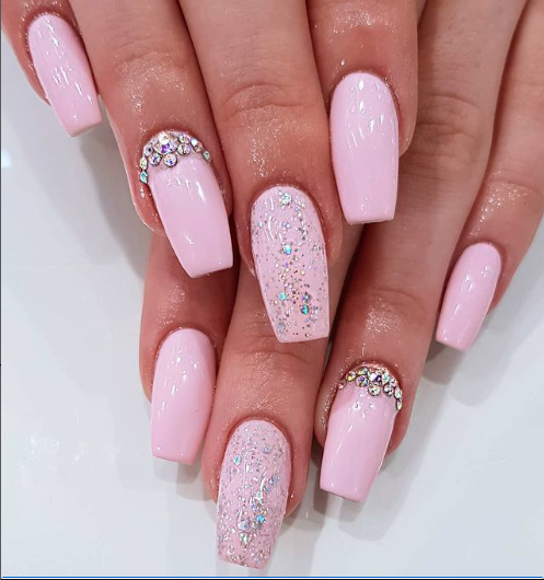 Pink Nail Designs Short