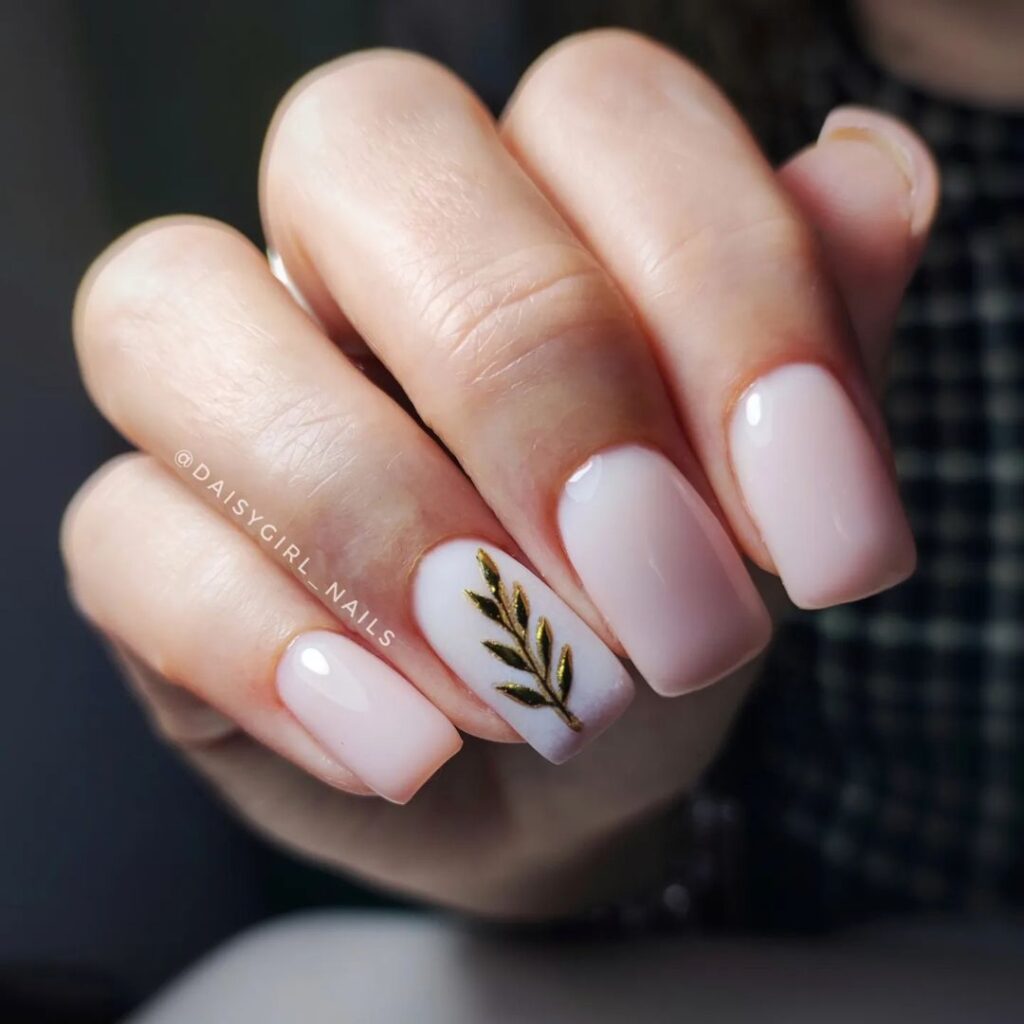 Nude & White Nail Designs