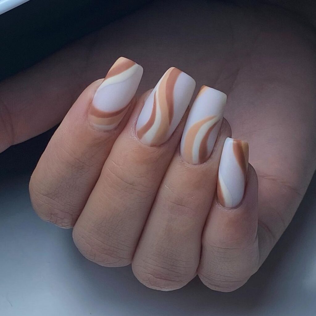 Nude & White Nail Designs