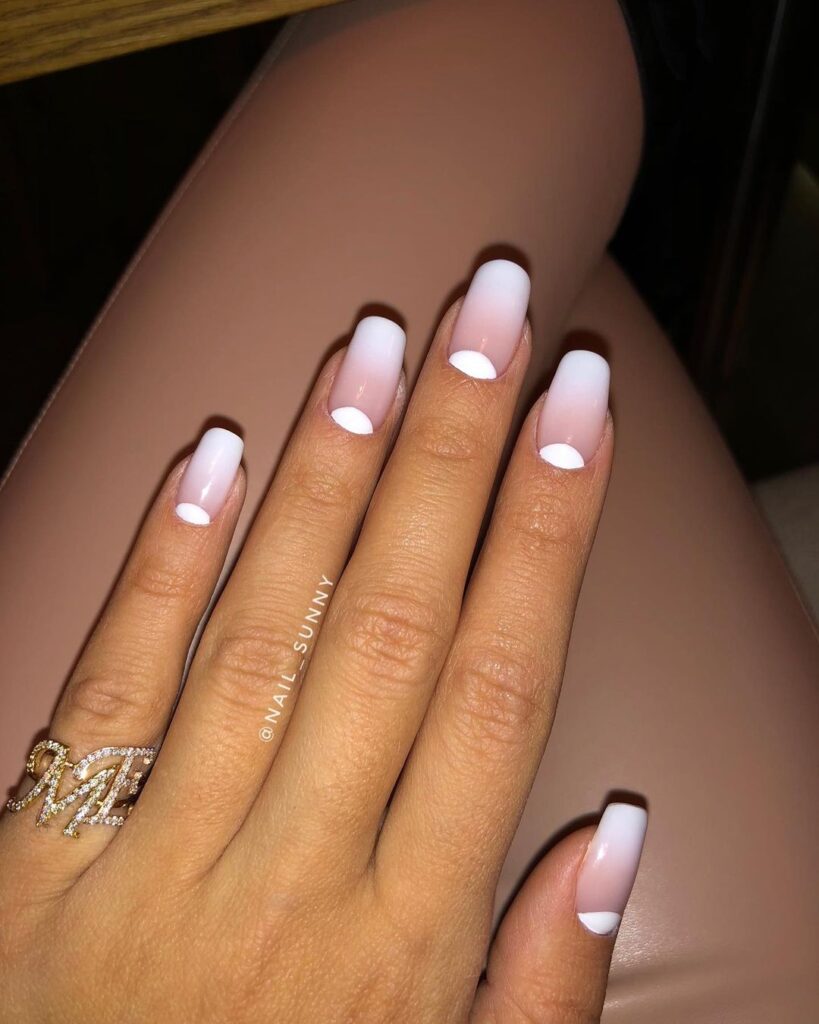 Reverse Tip French Manicure