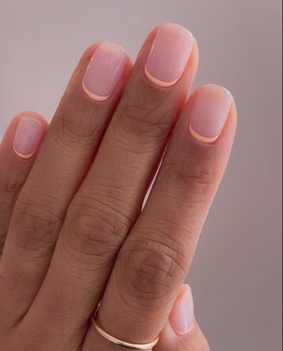 Reverse Tip French Manicure