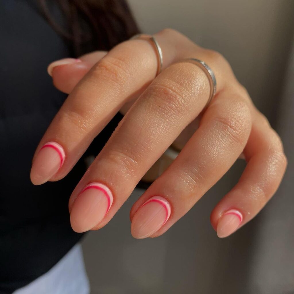 Black Reverse French Manicure