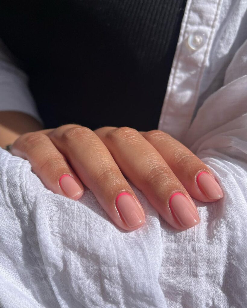 Reverse Tip French Manicure