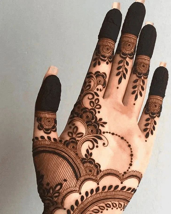 Quick and Simple Front Side Henna Mehndi Design for Hands - ArtsyCraftsyDad