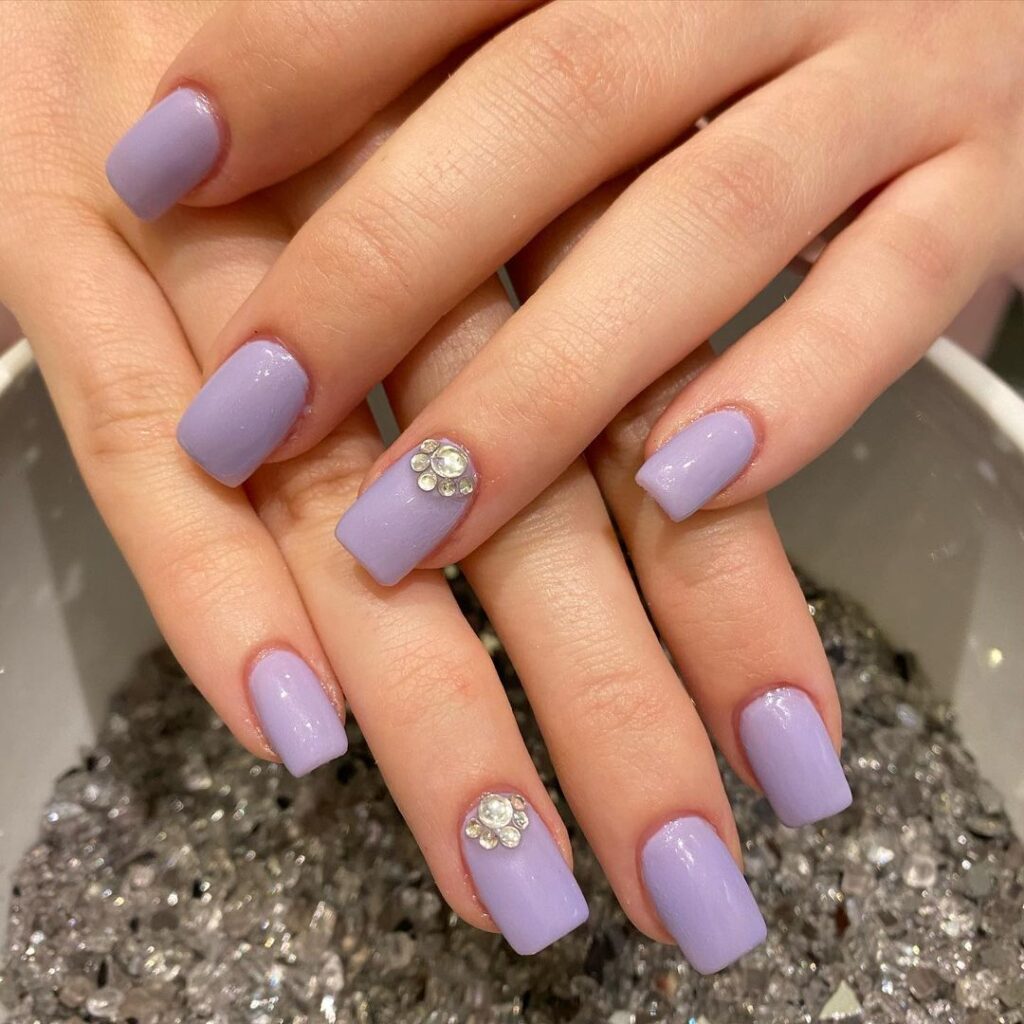 Purple Design Nails