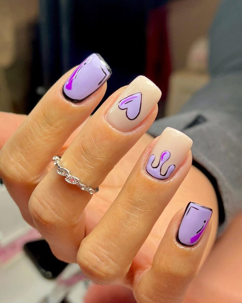 Dark Purple Nail Designs