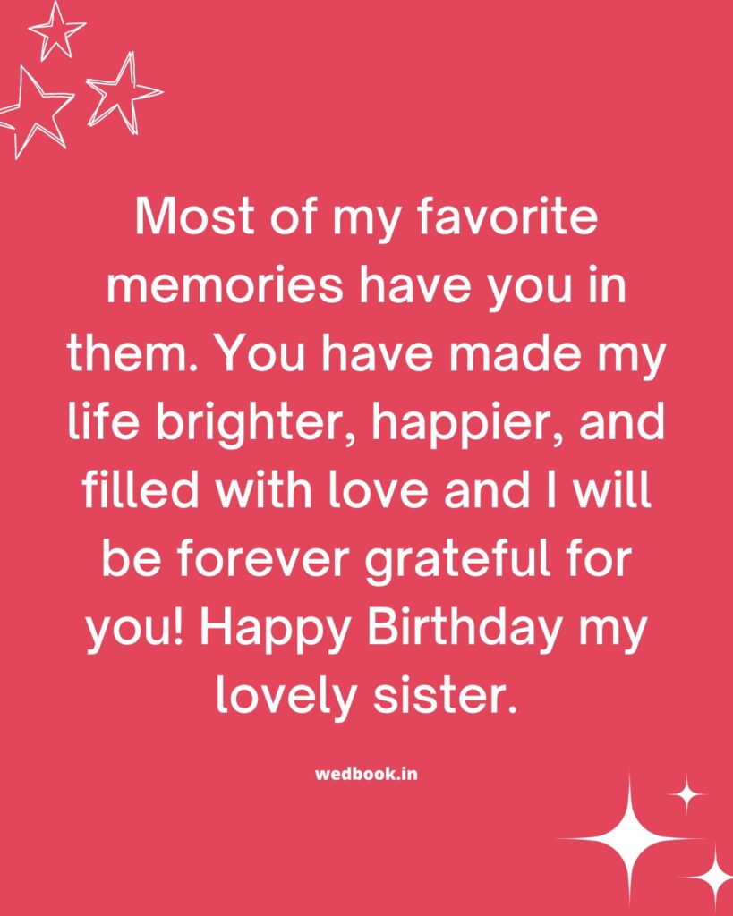 Emotional Birthday Wishes For Sister