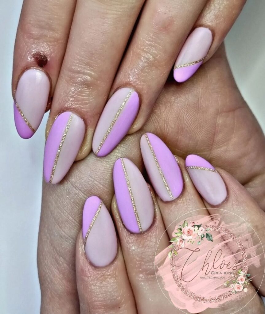 Purple Nail Designs With Glitter