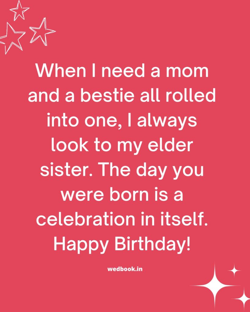 birthday greetings for elder sister