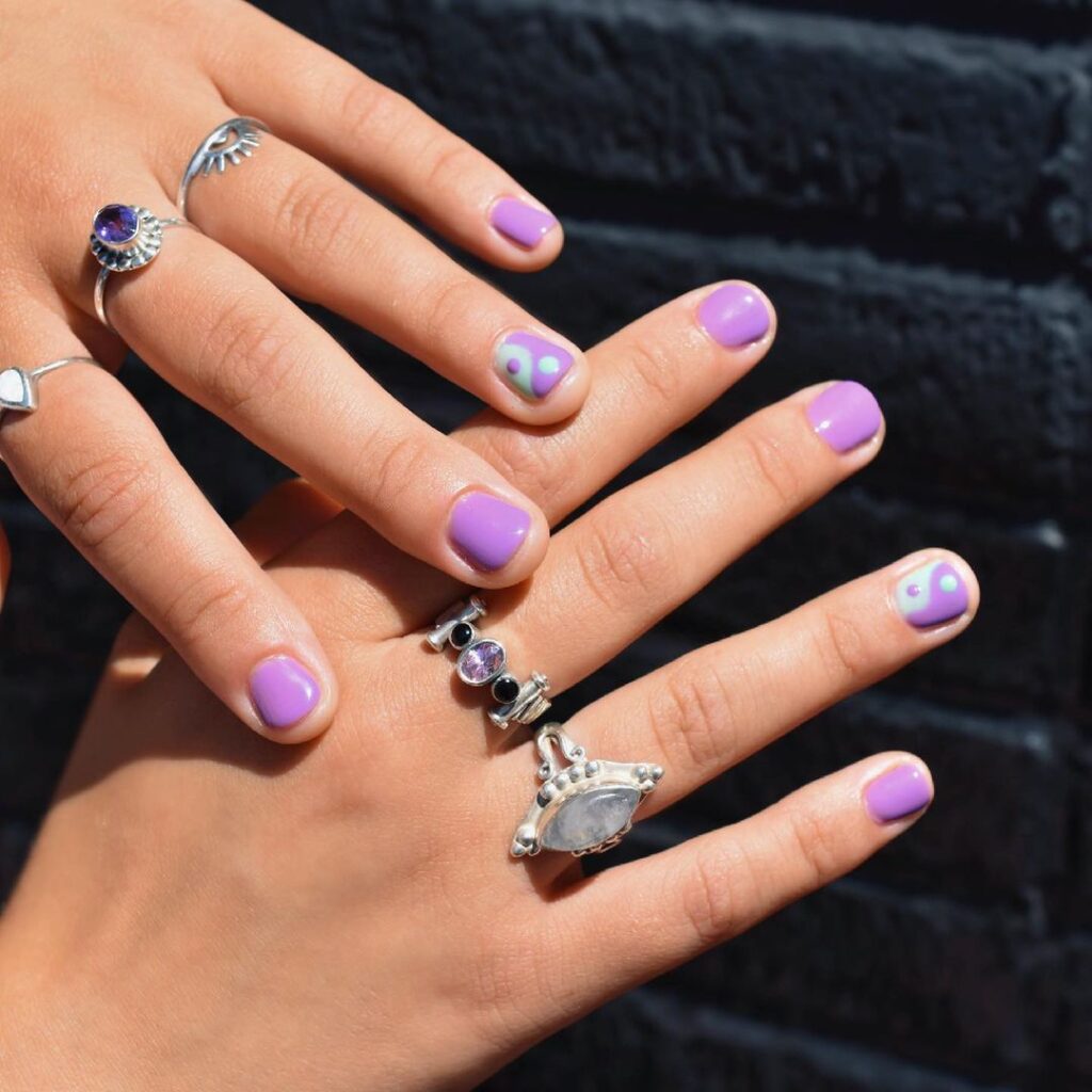 Purple Nail Designs With Glitter