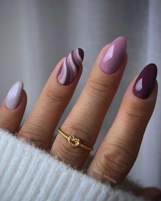 Purple Ombre Nails