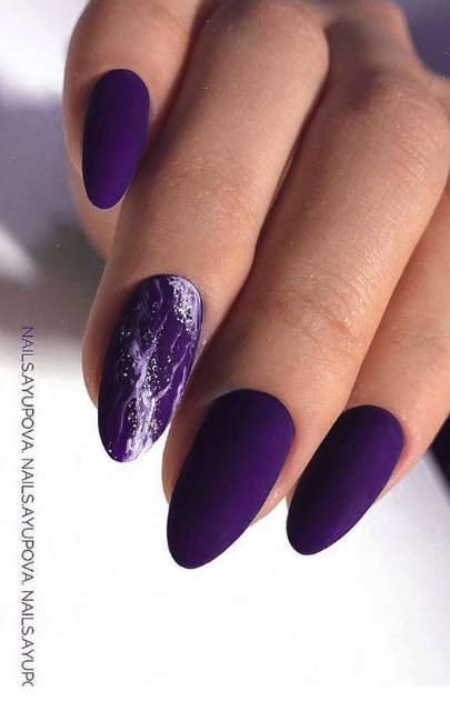 Purple Acrylic Nails