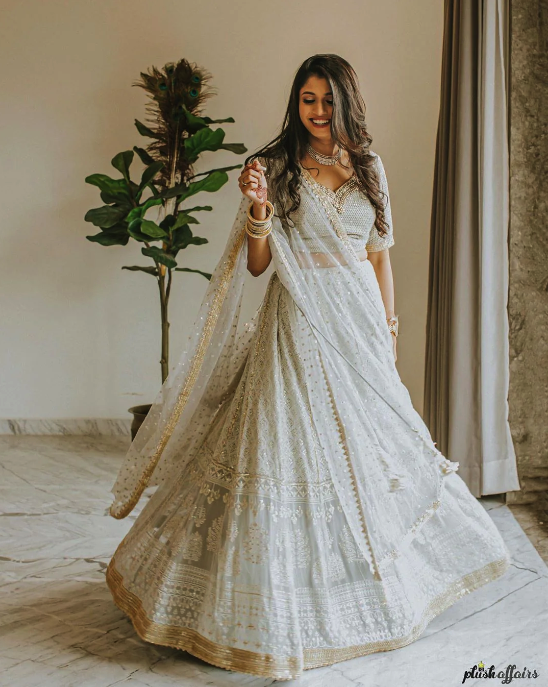 Wedding lehenga White