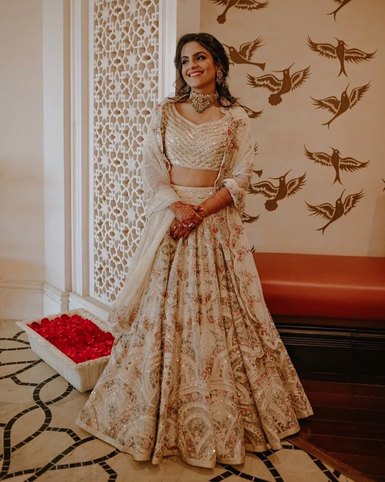 Off White Bride Lehenga