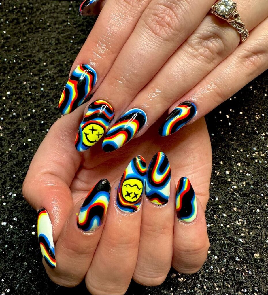 Smiley Face Nails
