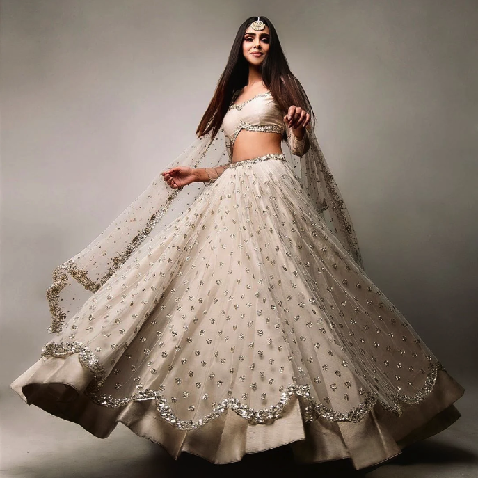 Off White Bridal Lehenga For Wedding