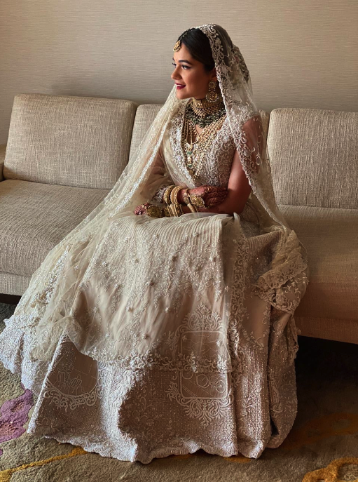 White Lehenga For Bride