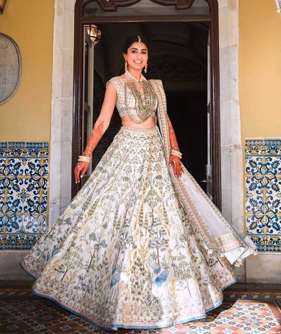 White Bridal Lehenga Choli