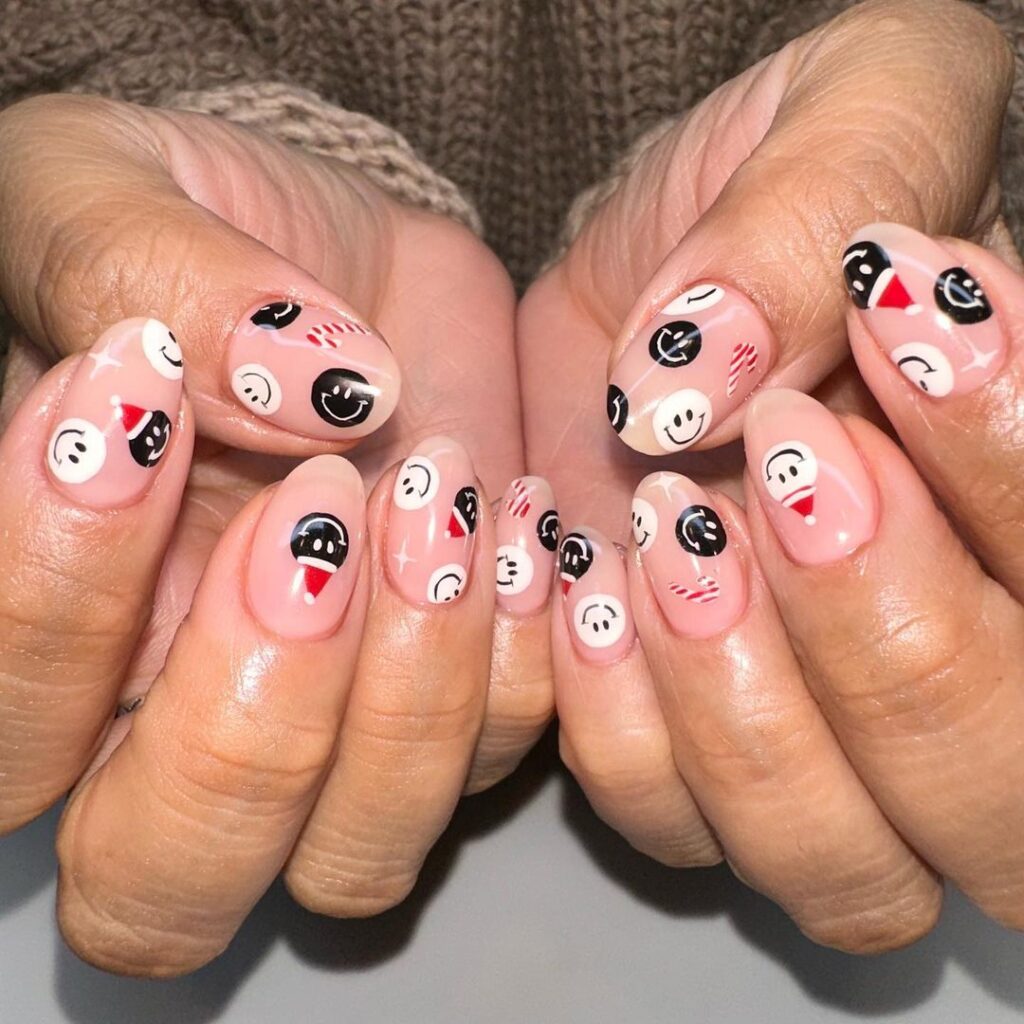Nails With Smiley Face