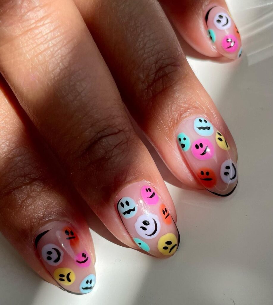 Nails With Smiley Face