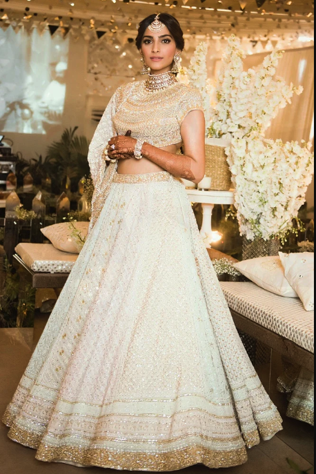 White Bridal Lehenga Pinterest