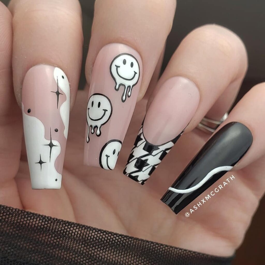 X Smiley Face Nails