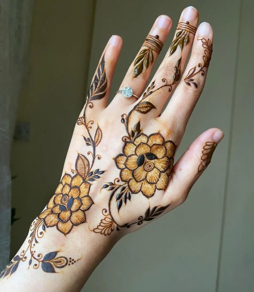 Small Mehndi Designs For Front Hand