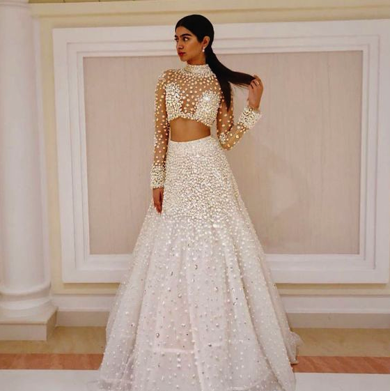 Lehenga With Pearls