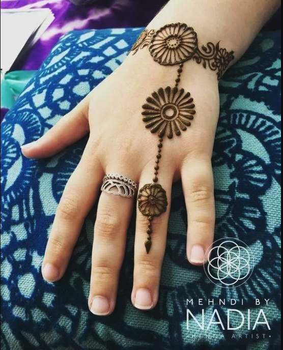 Small Flower Mehndi Design