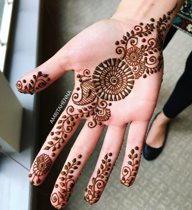 Small Flower Mehndi Design