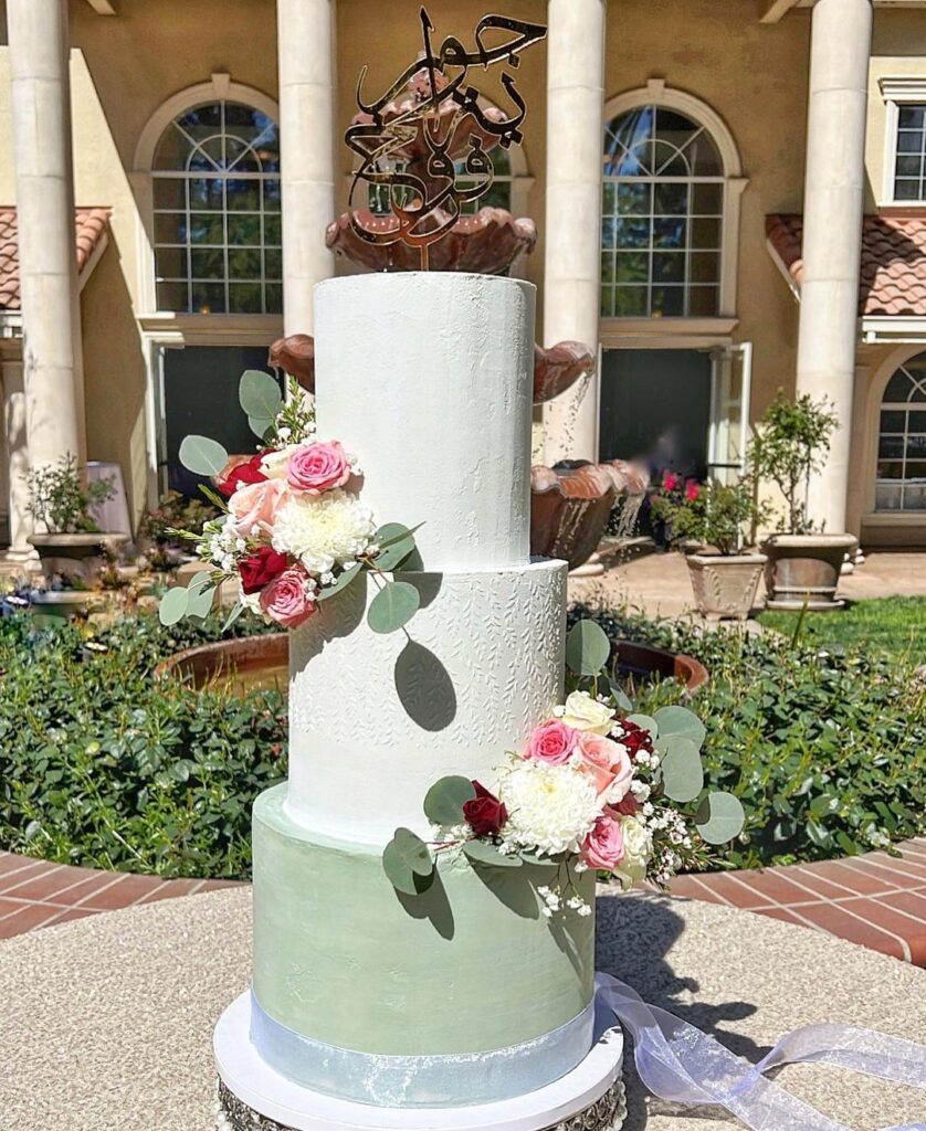 Wedding Cake With Eucalyptus