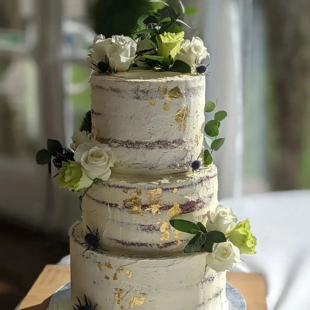 Wedding Cake With Eucalyptus