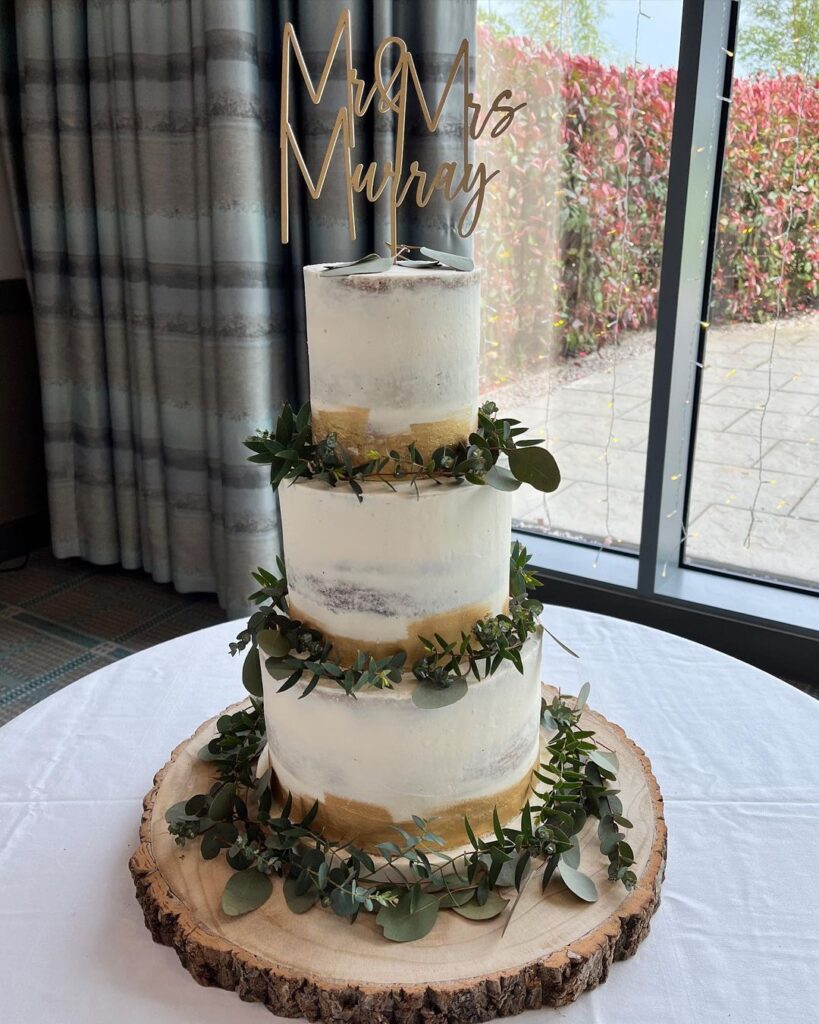 Wedding Cake With Eucalyptus