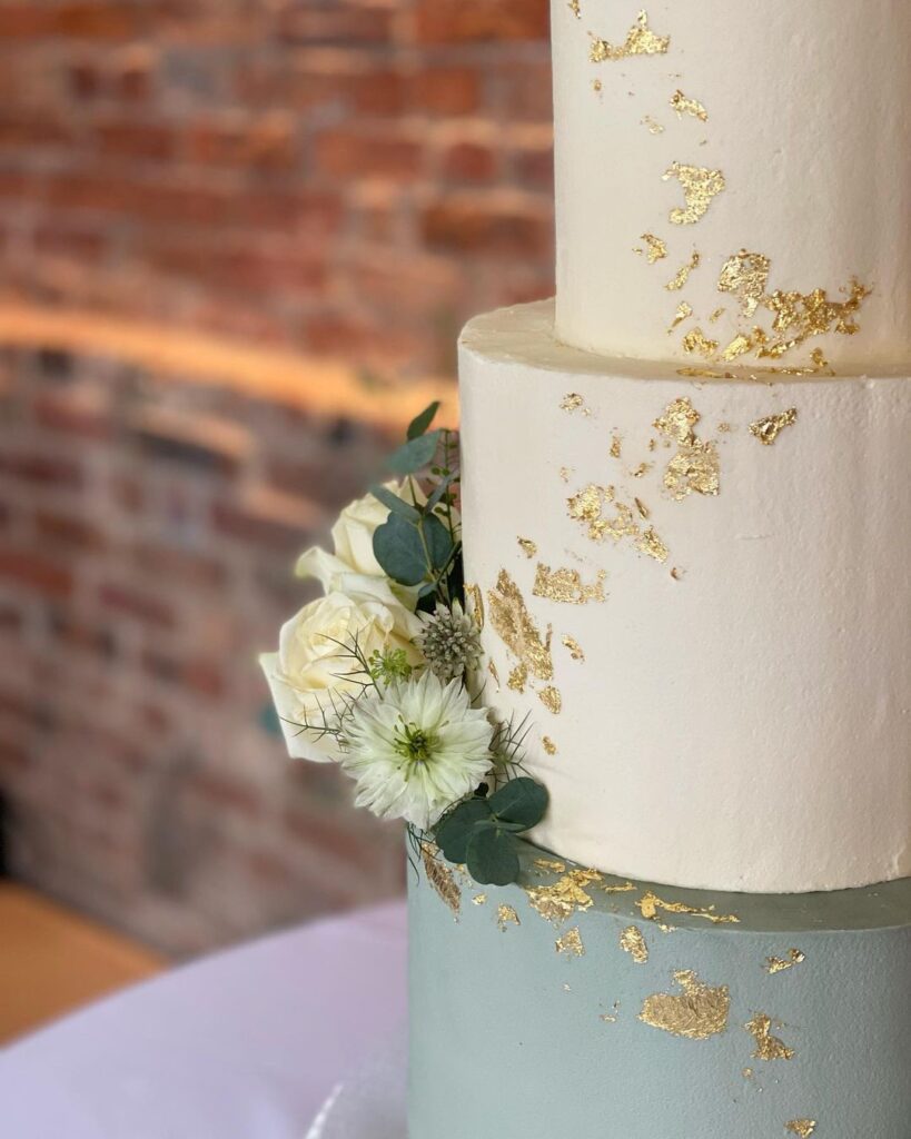 Eucalyptus Leaves On Wedding Cake