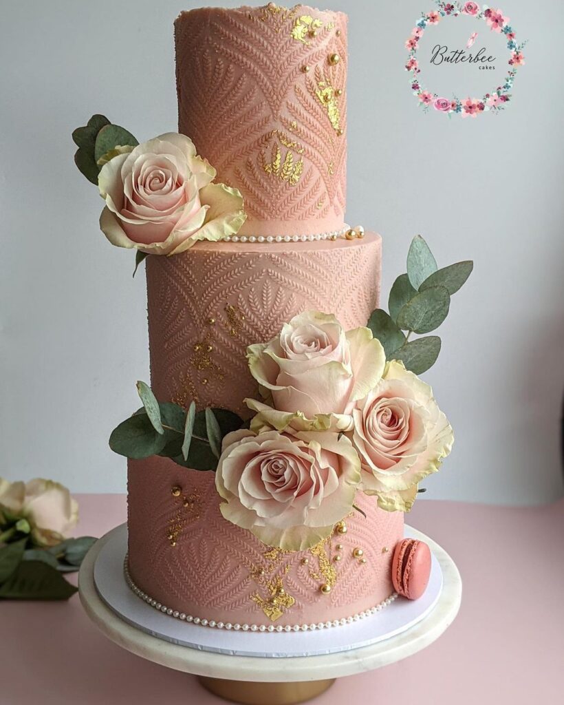 Wedding Cake With Eucalyptus