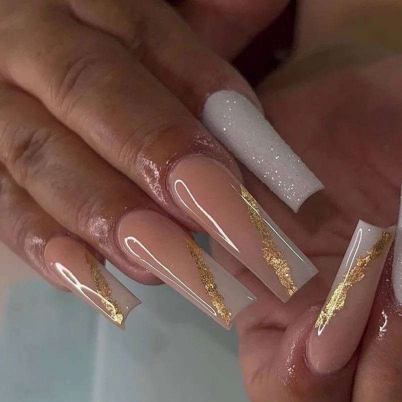 White And Pink Nail Designs