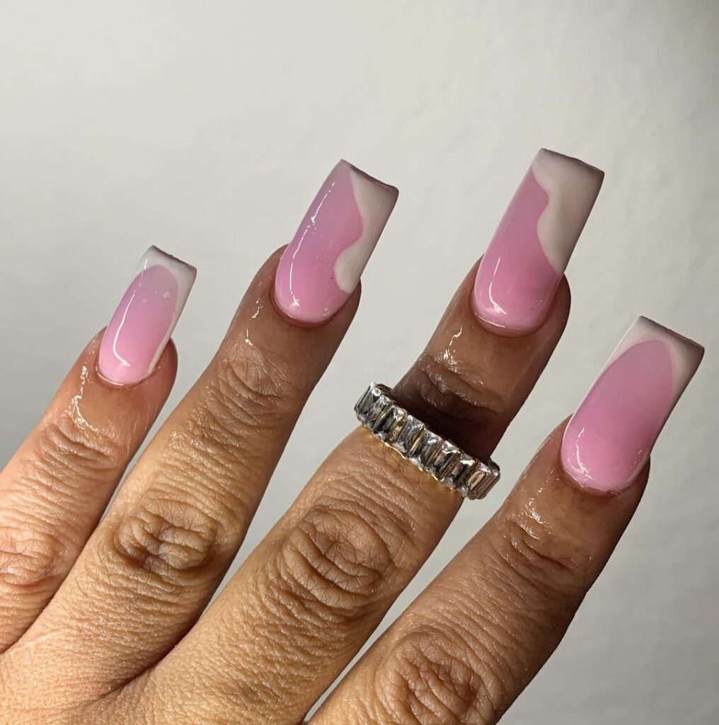 White And Pink Nail Designs