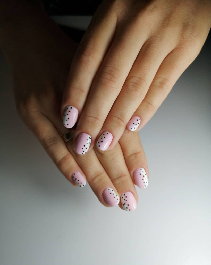 Designs On Pink And White Nails