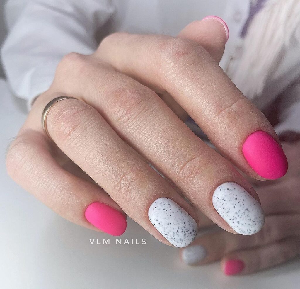 Designs On Pink And White Nails