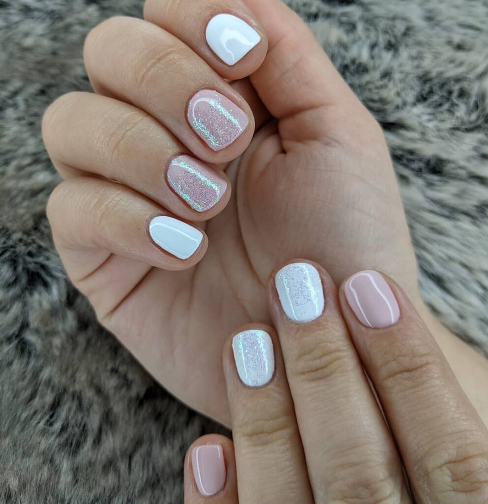 Designs On Pink And White Nails