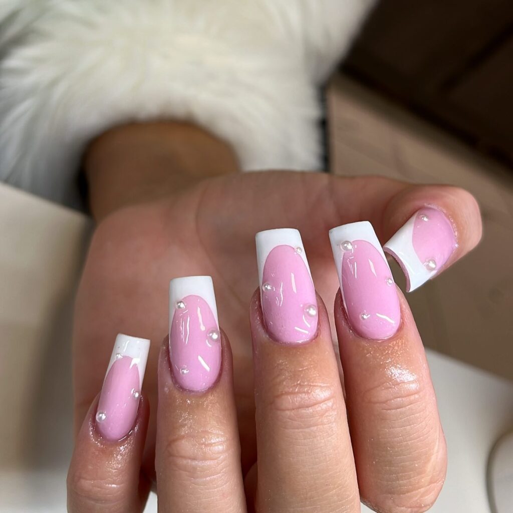 Pink and White Nail Designs