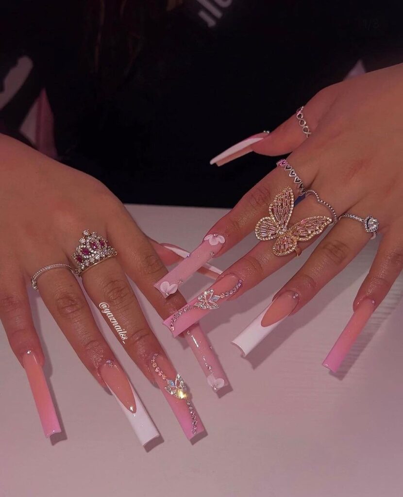 Pink and White Nail Designs