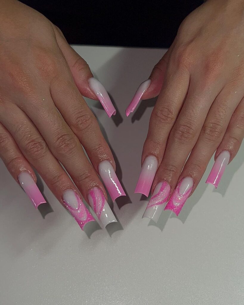 Pink and White Nail Designs